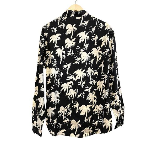 Revolve R+A Sierra Palm Shirt Women Size Small‎ Button Up Black White Oversized - Picture 3 of 7